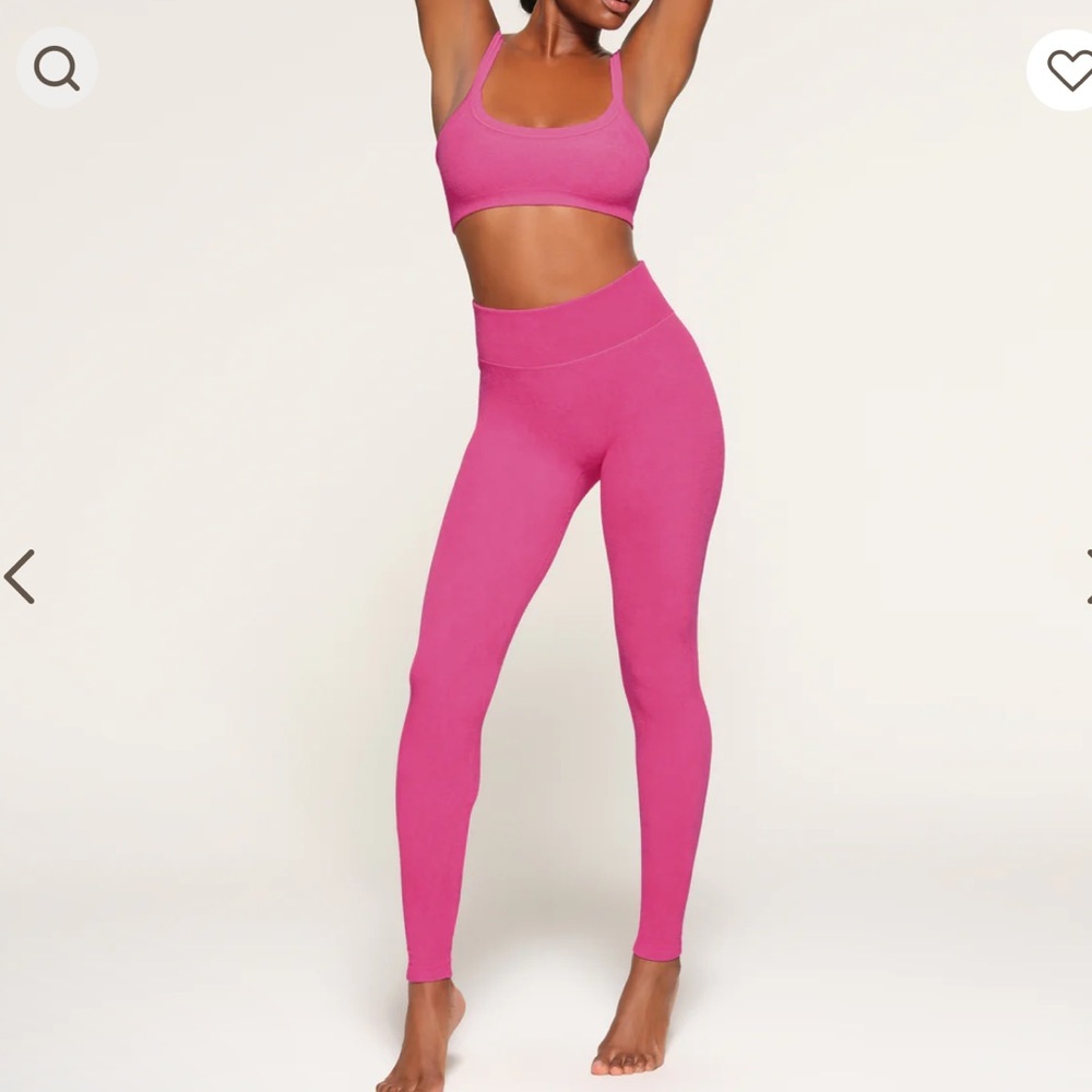 Skims Women's Terry Lounge Seamless Leggings Watermelon  NWT